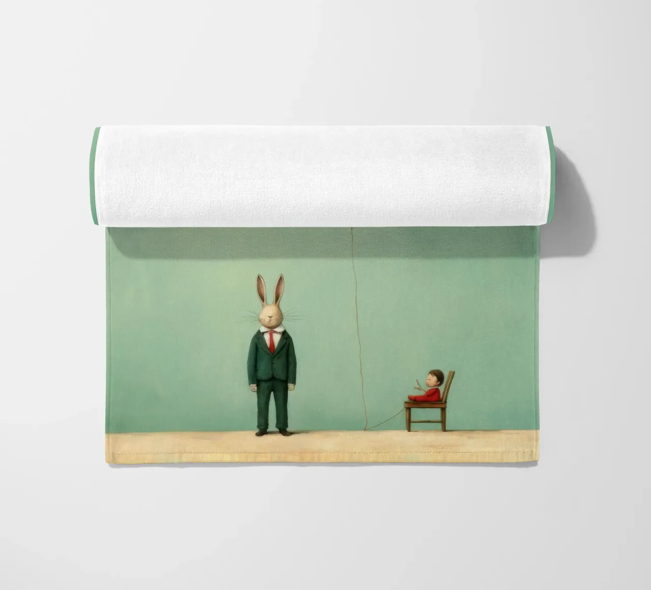 Conejo mínimo 3 toalla de playa de Minimal Animal Art
