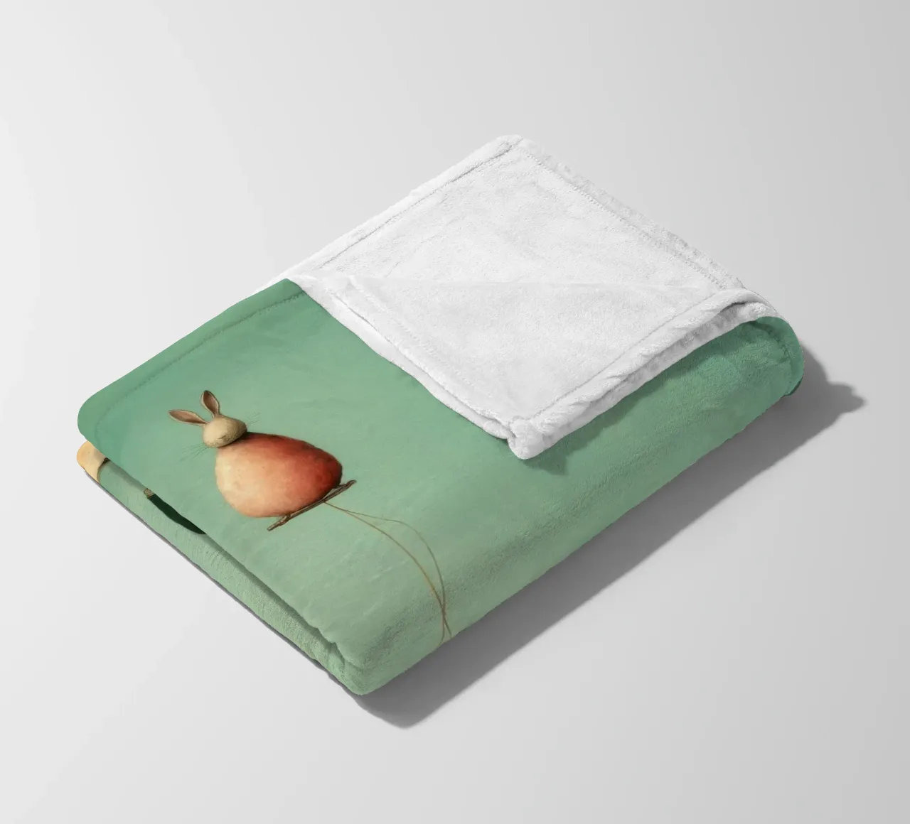 Coniglio minimo 3 coperta in pile da Minimal Animal Art