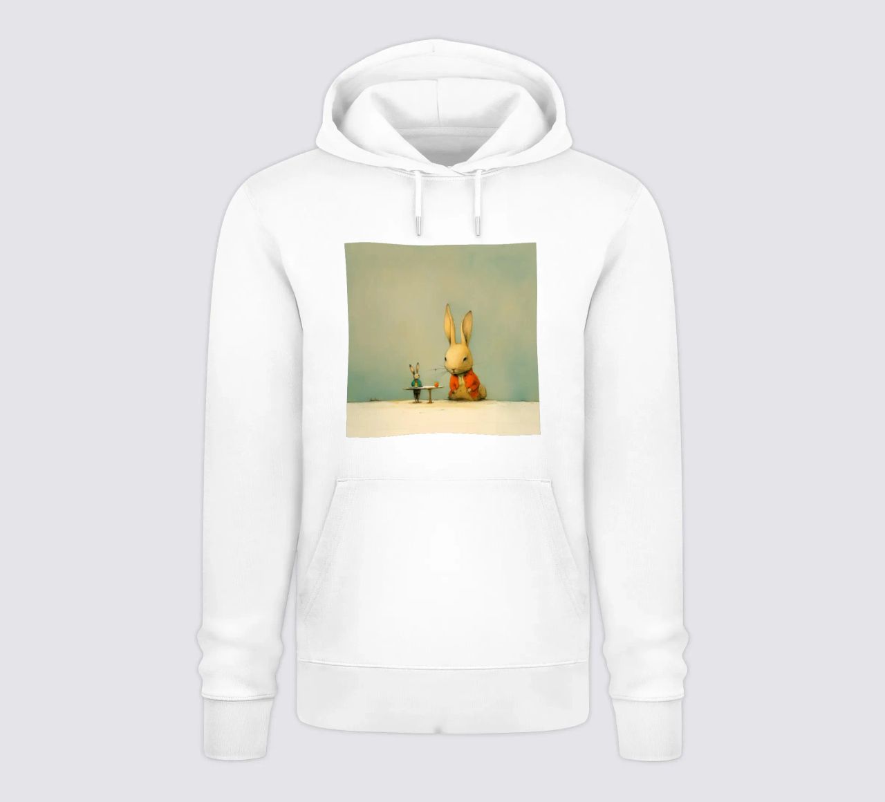 Coniglio minimo 4 felpa con cappuccio da Minimal Animal Art