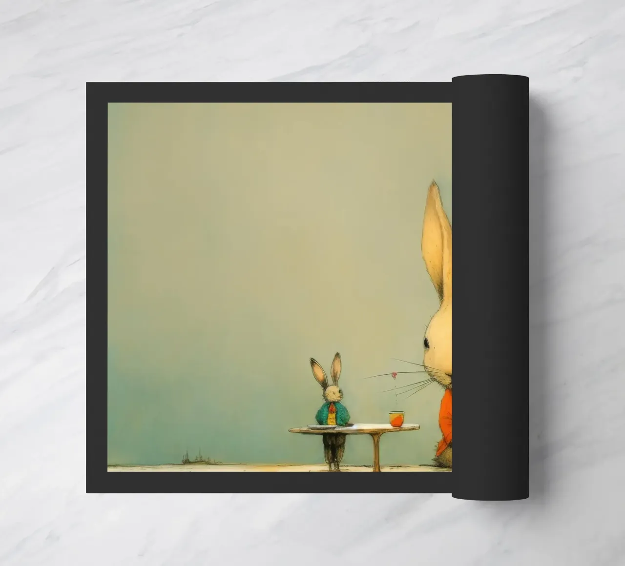 Coniglio minimo 4 zerbino da Minimal Animal Art