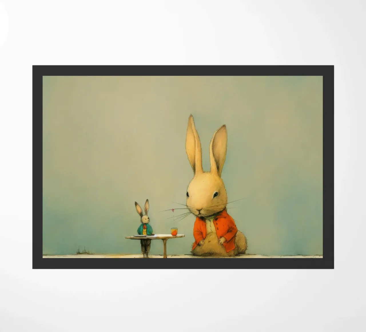 Coniglio minimo 4 zerbino da Minimal Animal Art