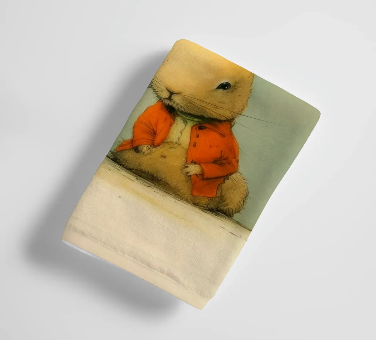 Minimal Rabbit 4 towel by Minimal Animal Art