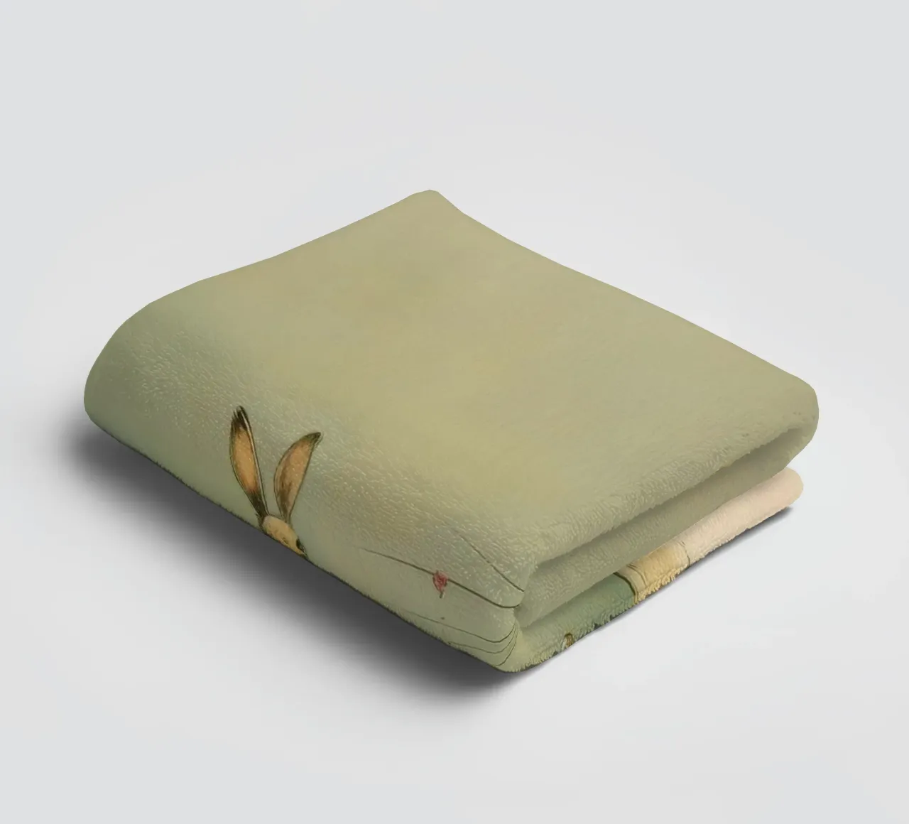 Minimal Rabbit 4 towel by Minimal Animal Art