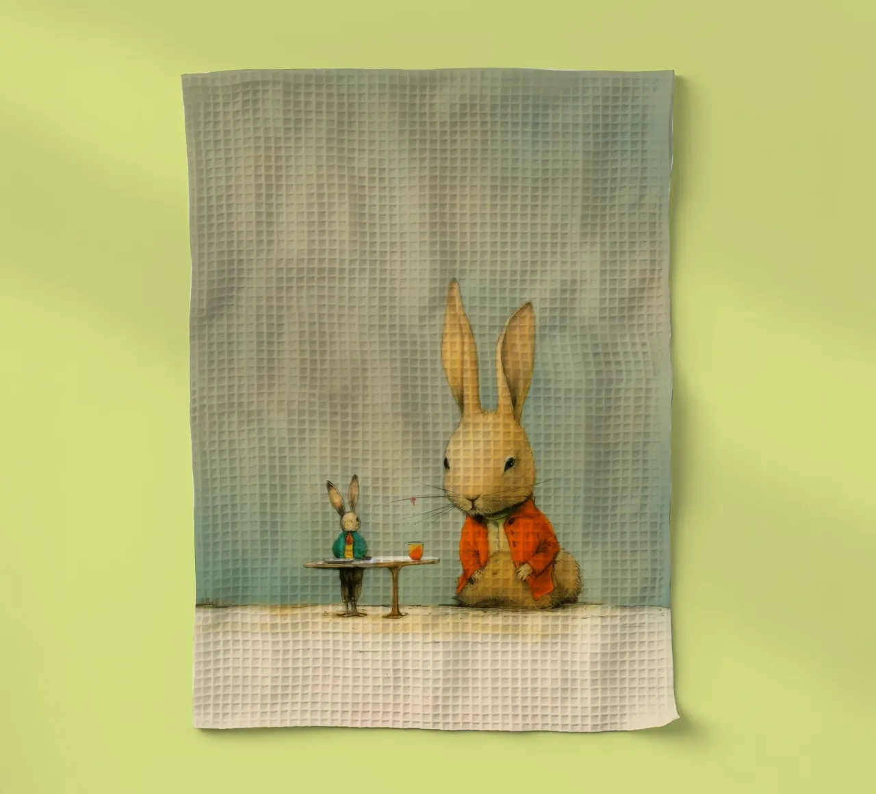 Lapin minimal 4 torchon de Minimal Animal Art