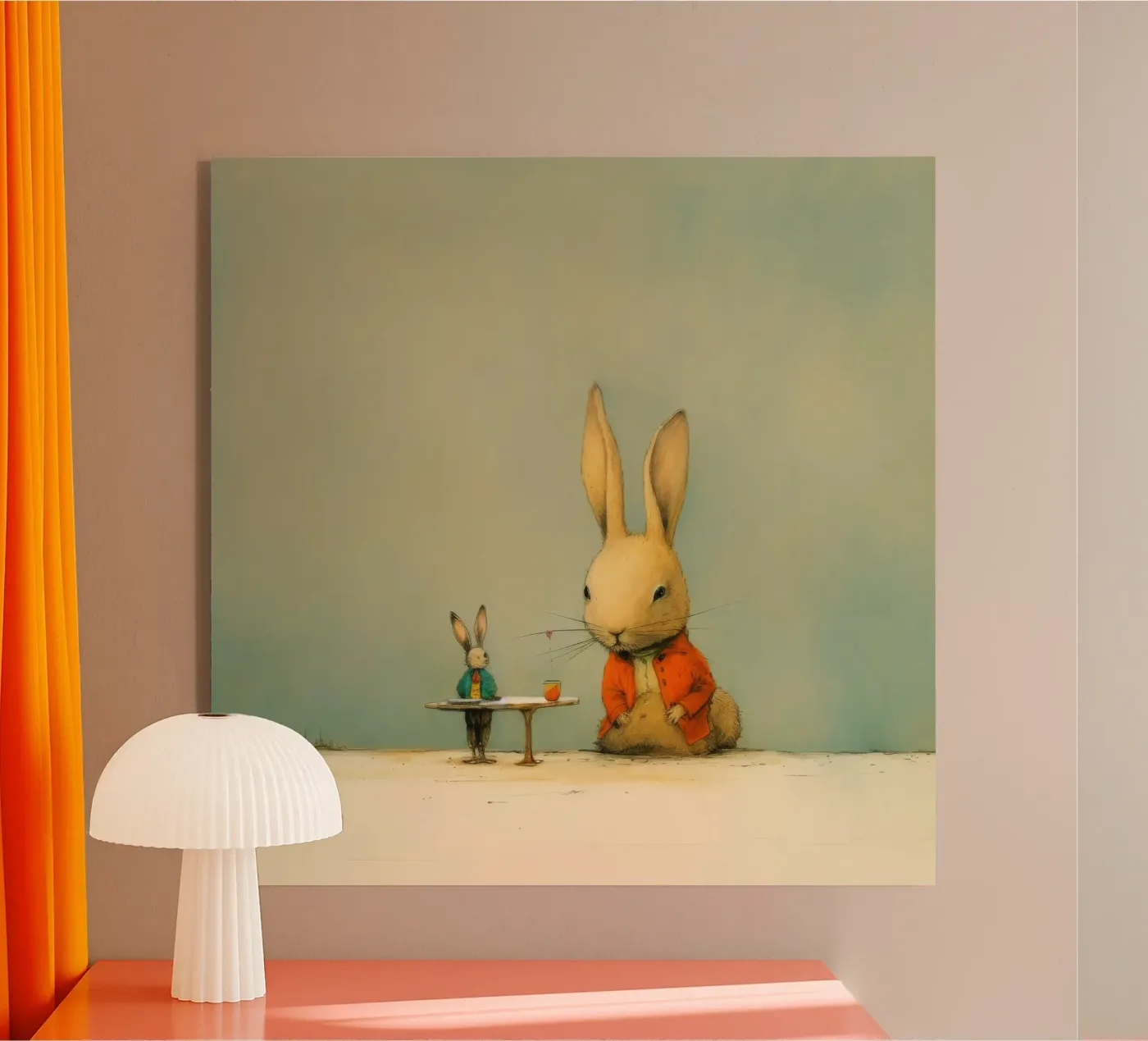 Coniglio minimale plexiglass da Minimal Animal Art