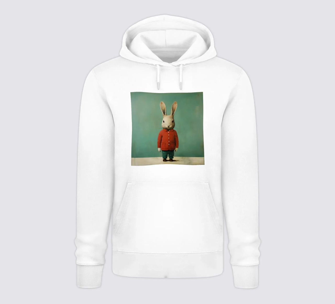 Coniglio minimo 1 felpa con cappuccio da Minimal Animal Art