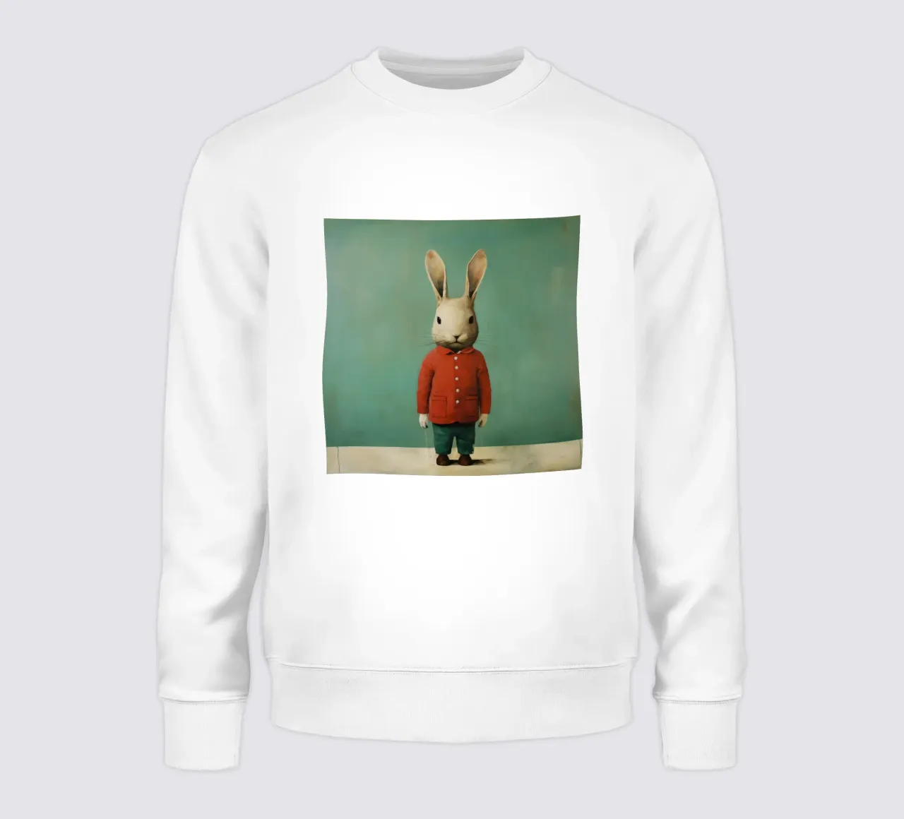 Minimal Kaninchen 1 Sweatshirt von Minimal Animal Art