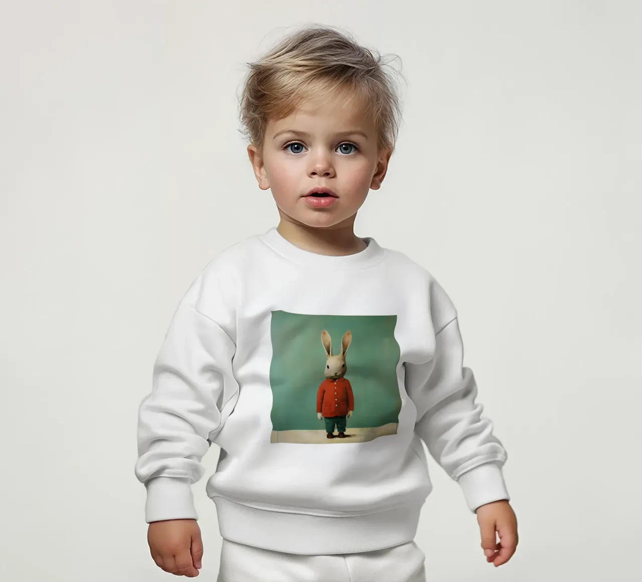 Coniglio minimo 1 felpa neonato da Minimal Animal Art