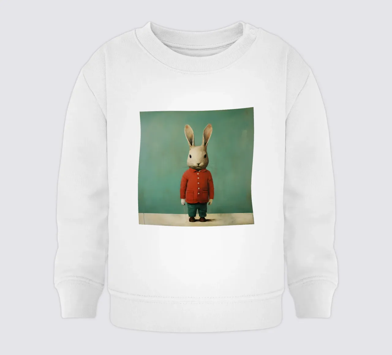 Coniglio minimo 1 felpa neonato da Minimal Animal Art