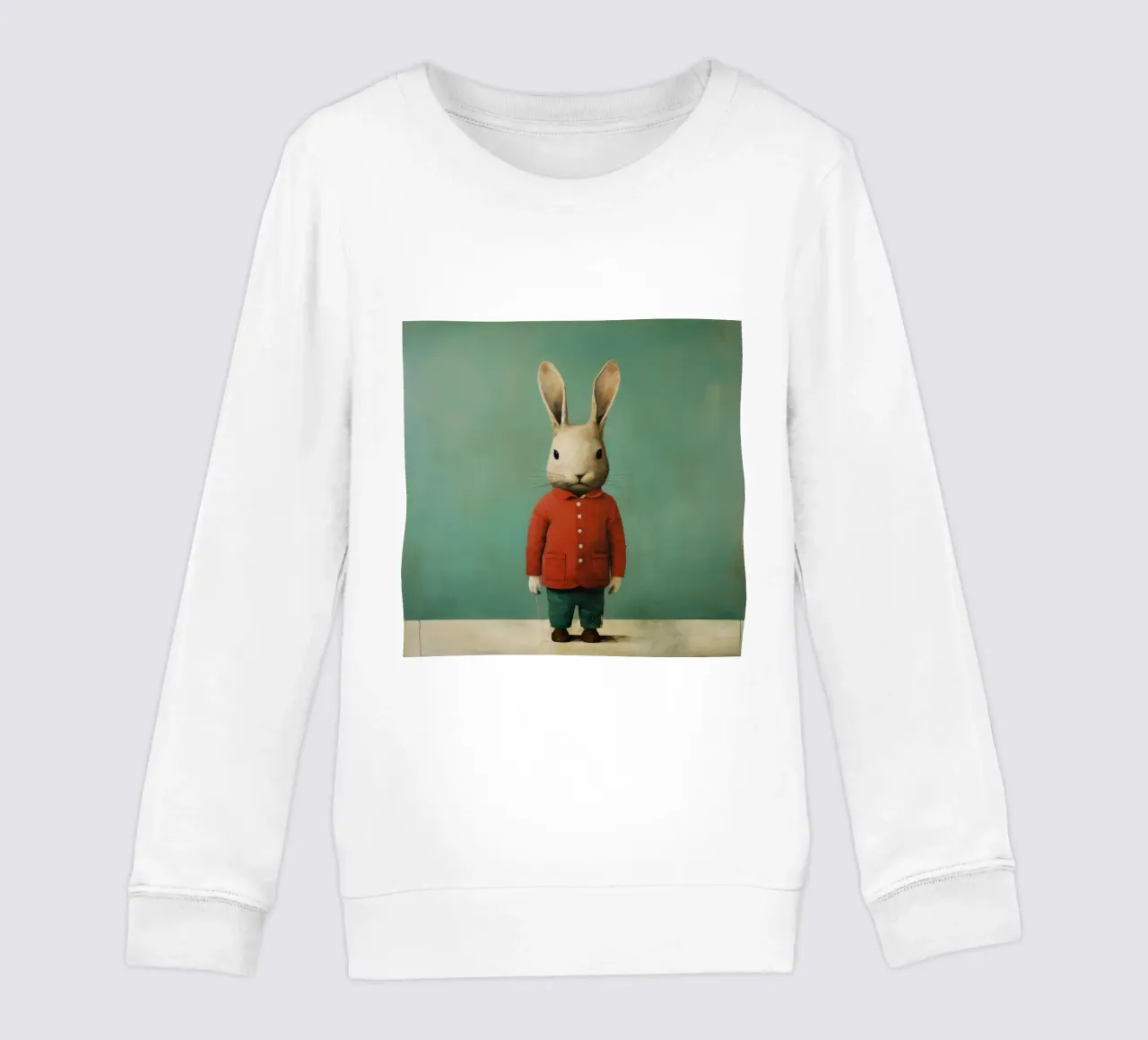 Coniglio minimo 1 felpa bambino da Minimal Animal Art