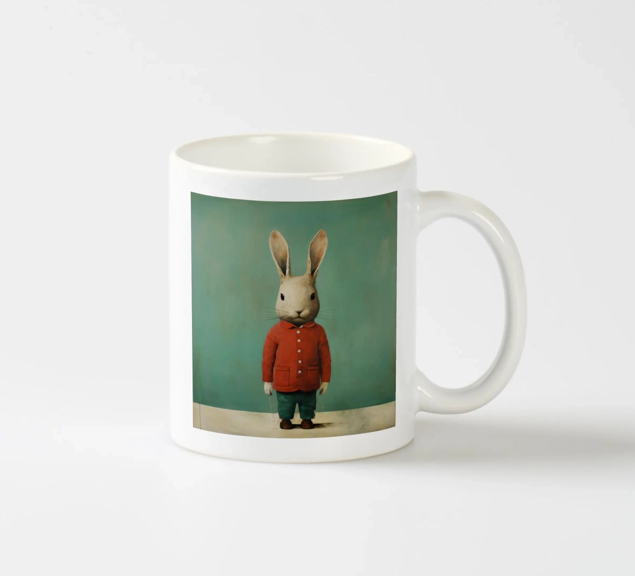 Coniglio minimo 1 tazza in ceramica da Minimal Animal Art