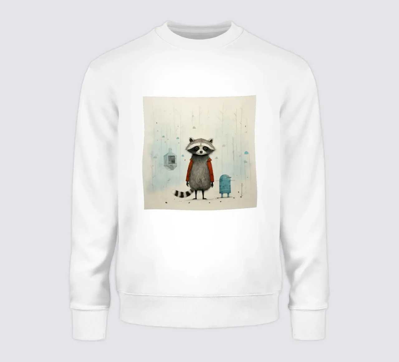 Procione minimo 2 felpa da Minimal Animal Art