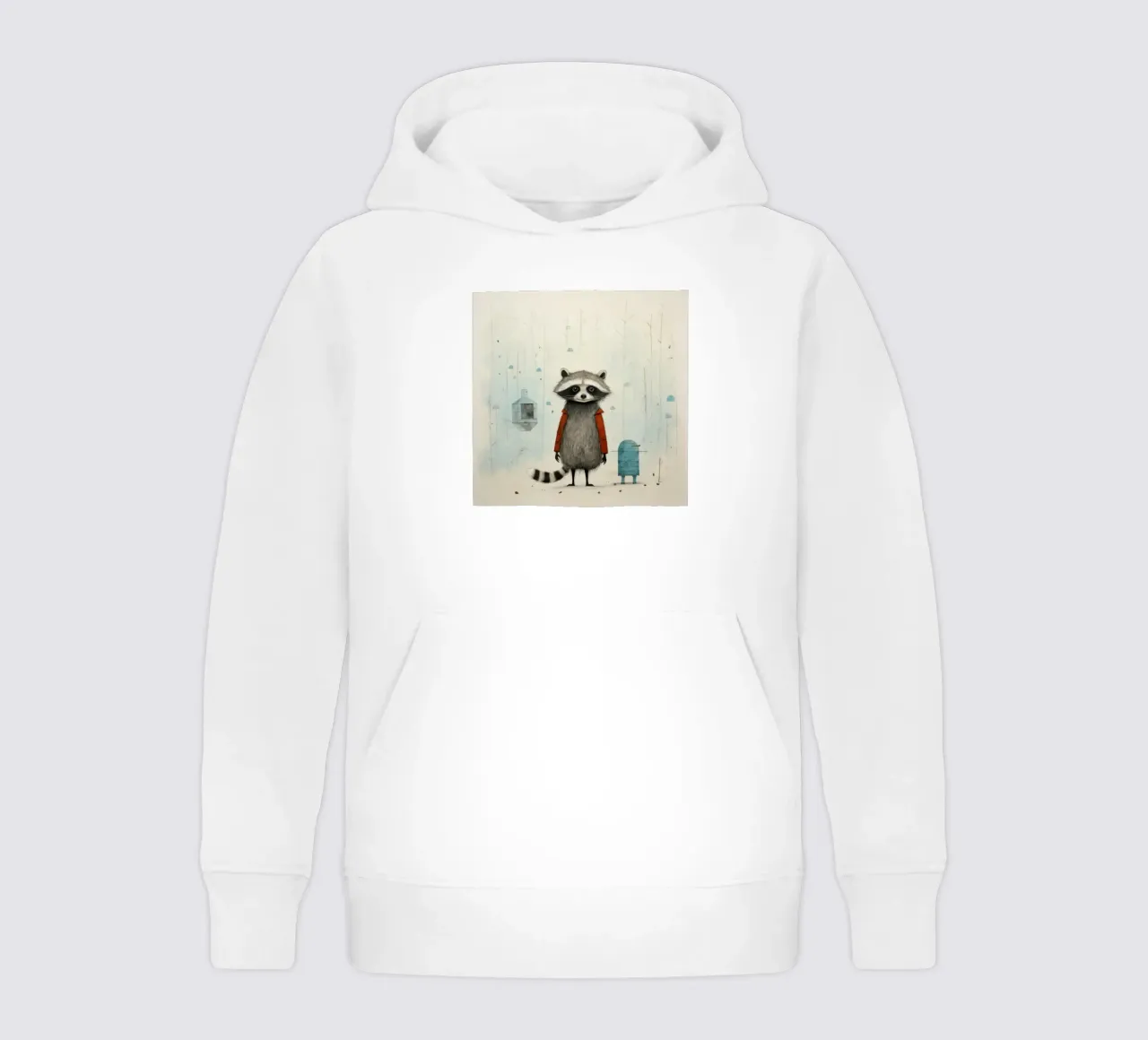 Procione minimo 2 felpa bambino con cappuccio da Minimal Animal Art