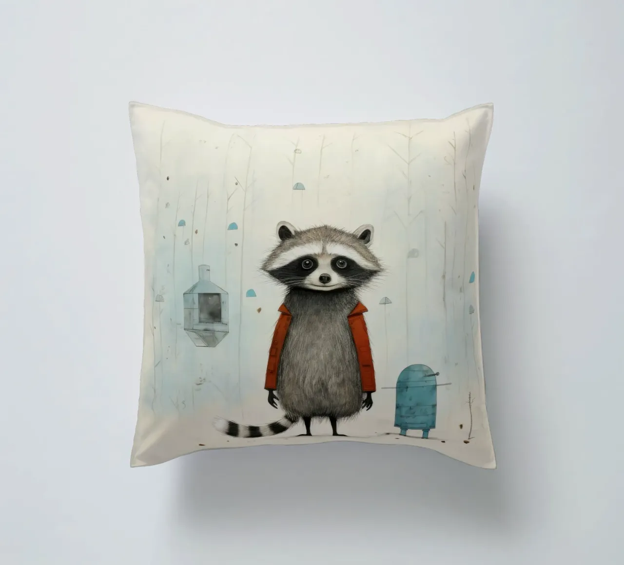 Procione minimo 2 cuscino da Minimal Animal Art