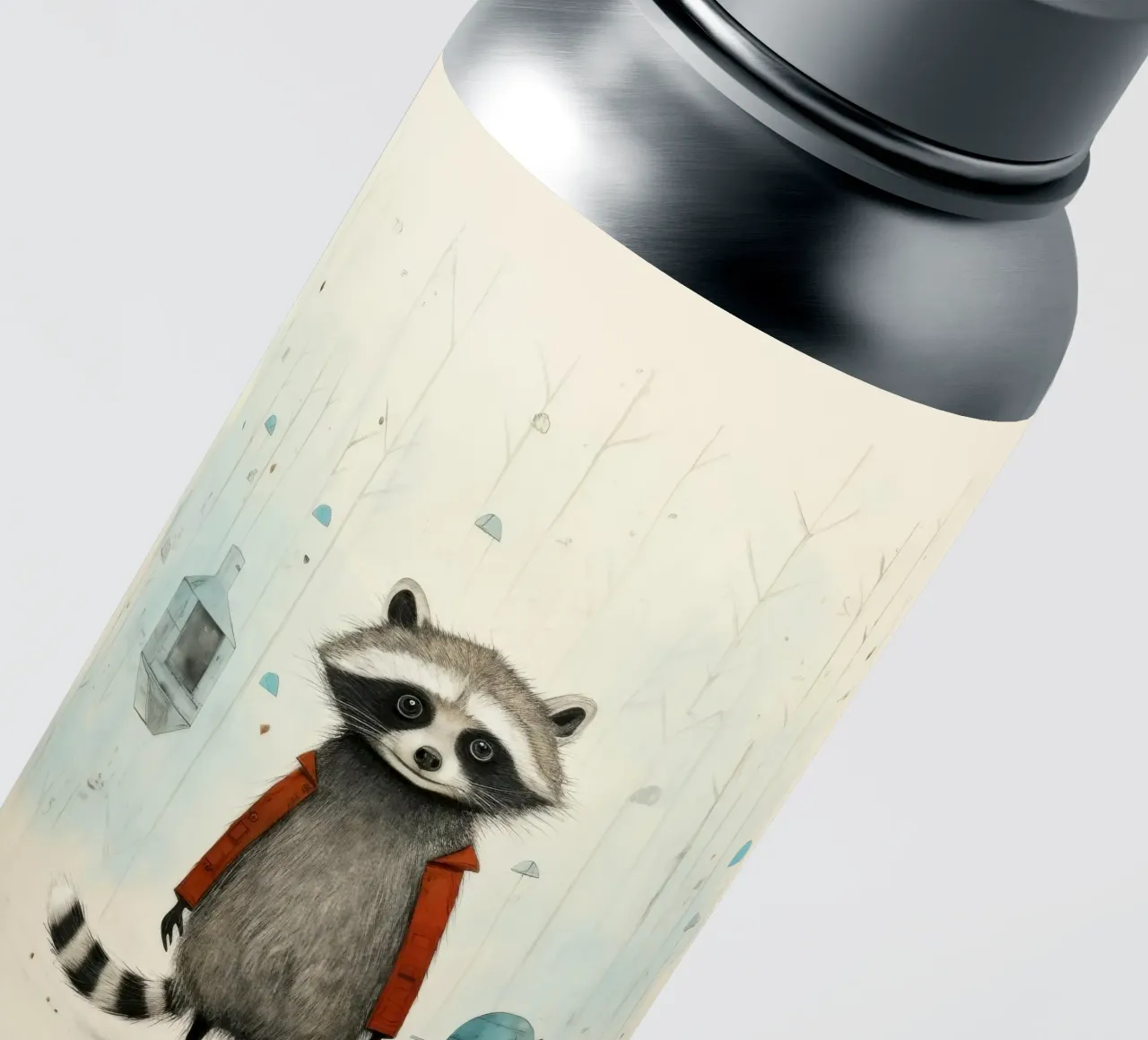 Procione minimo 2 adesivo da Minimal Animal Art