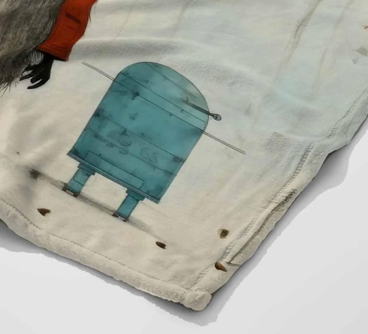 Procione minimo 2 coperta in pile da Minimal Animal Art
