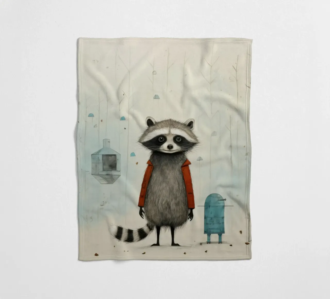 Procione minimo 2 coperta in pile da Minimal Animal Art