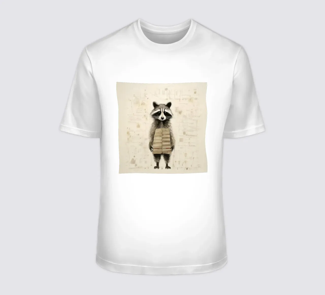 Procione minimo 3 t-shirt da Minimal Animal Art