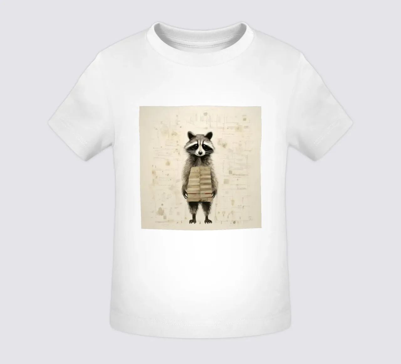 Procione minimo 3 maglietta neonato da Minimal Animal Art