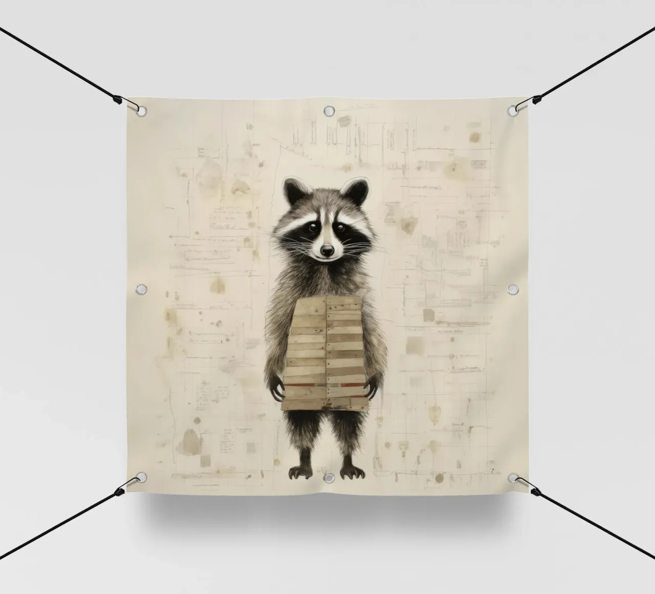 Procione minimo 3 telo in pvc da Minimal Animal Art