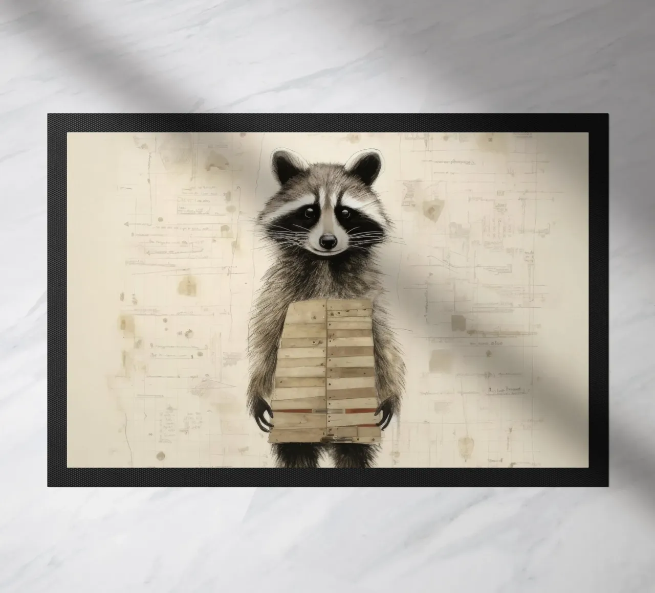 Procione minimo 3 zerbino da Minimal Animal Art