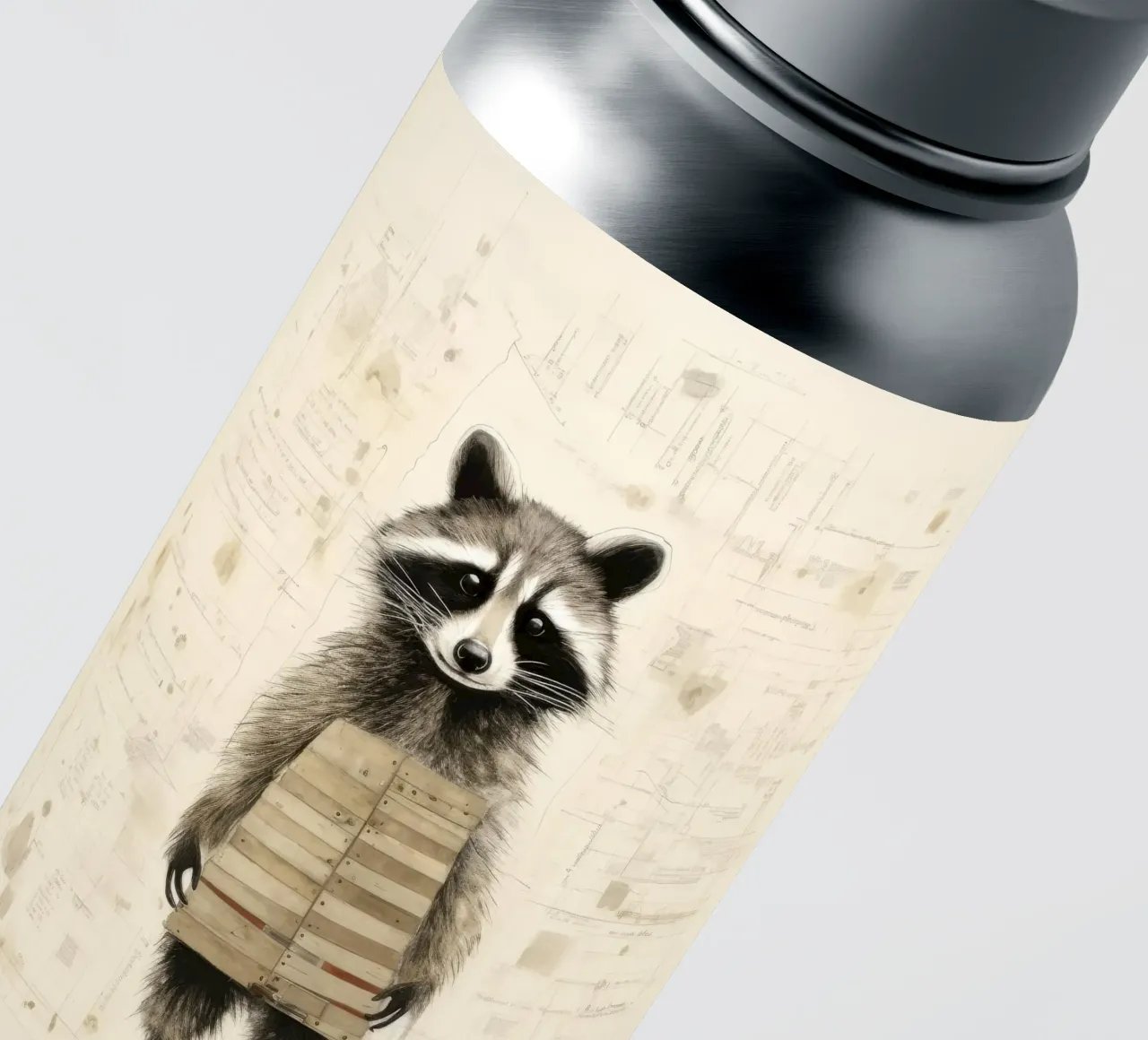 Procione minimo 3 adesivo da Minimal Animal Art