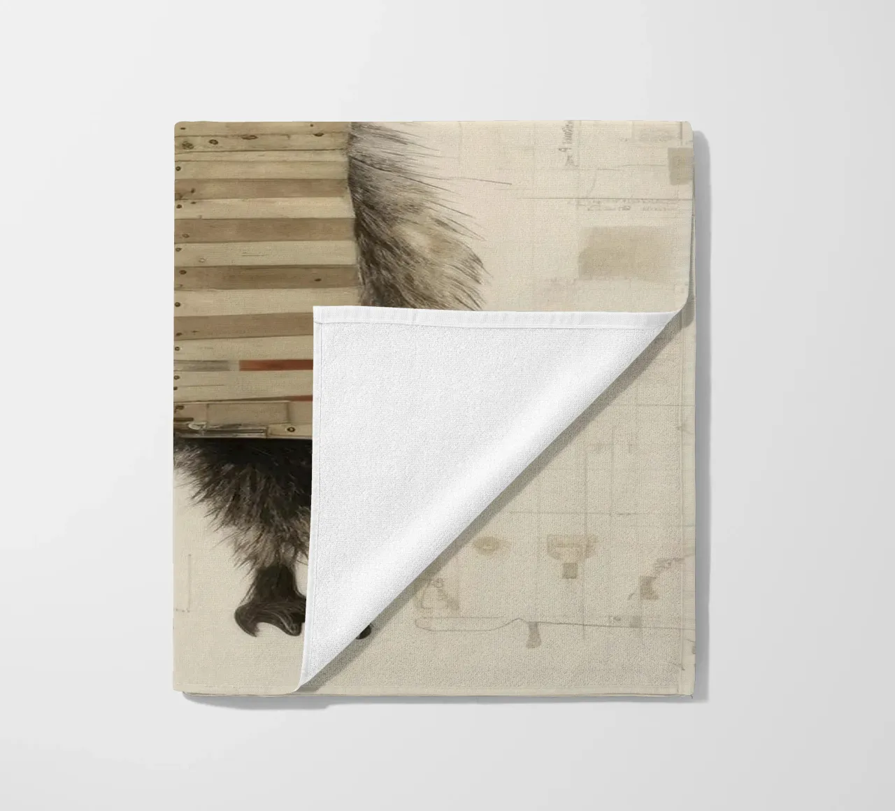 Procione minimo 3 telo mare da Minimal Animal Art