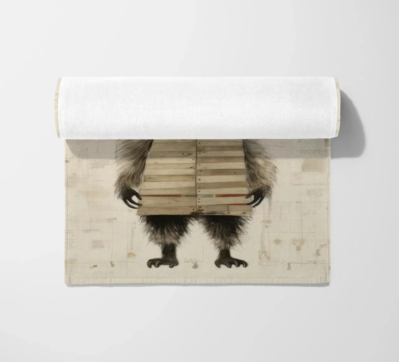 Procione minimo 3 telo mare da Minimal Animal Art