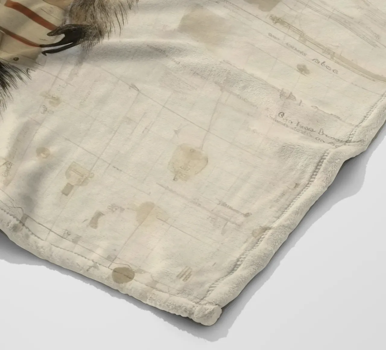 Procione minimo 3 coperta in pile da Minimal Animal Art