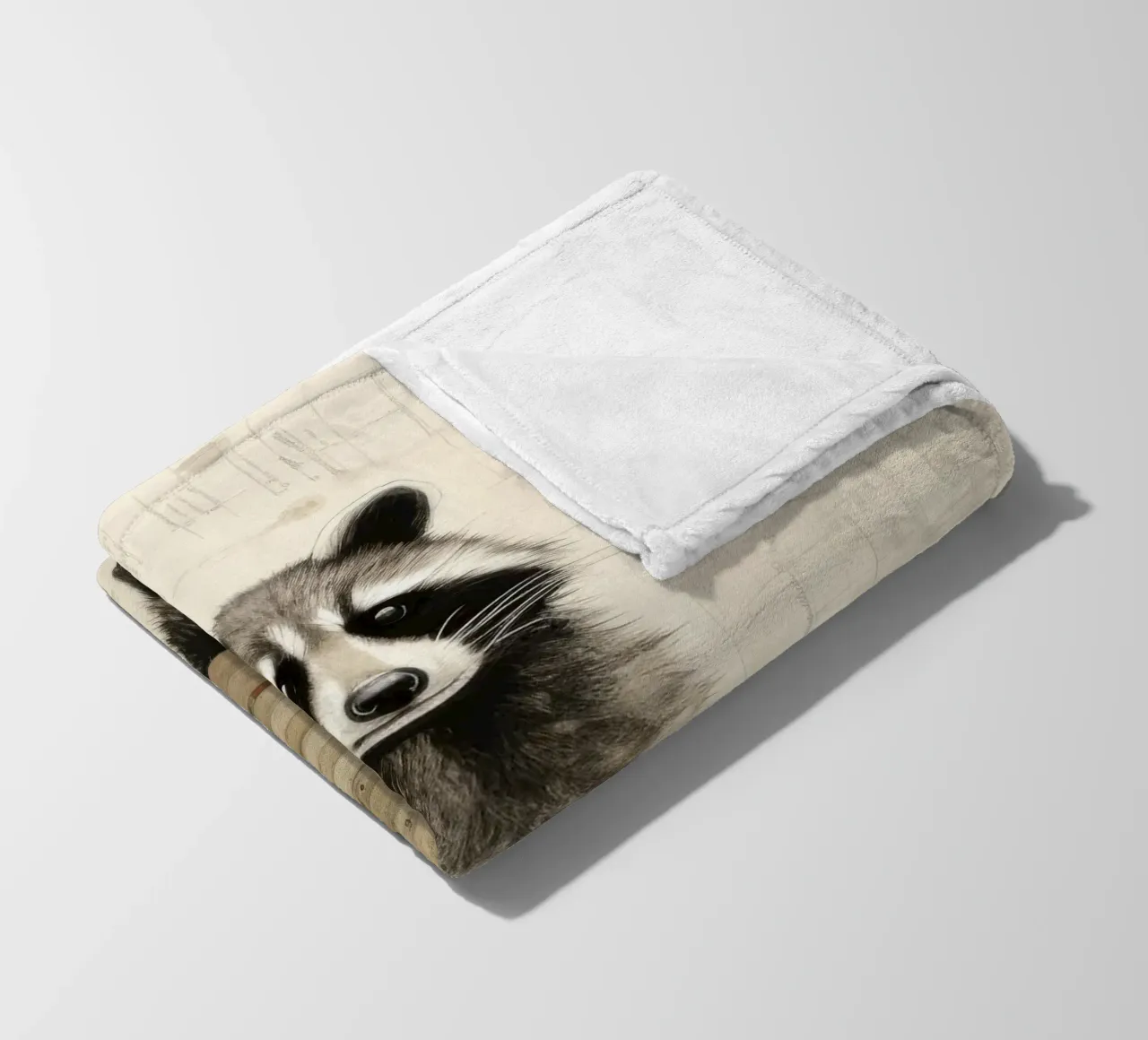 Procione minimo 3 coperta in pile da Minimal Animal Art