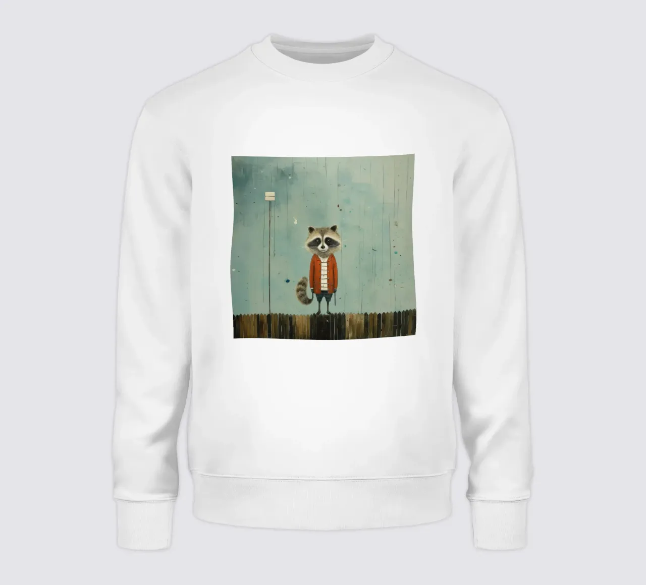Minimal Raccoon 1 sweatshirt by Minimal Animal Art
