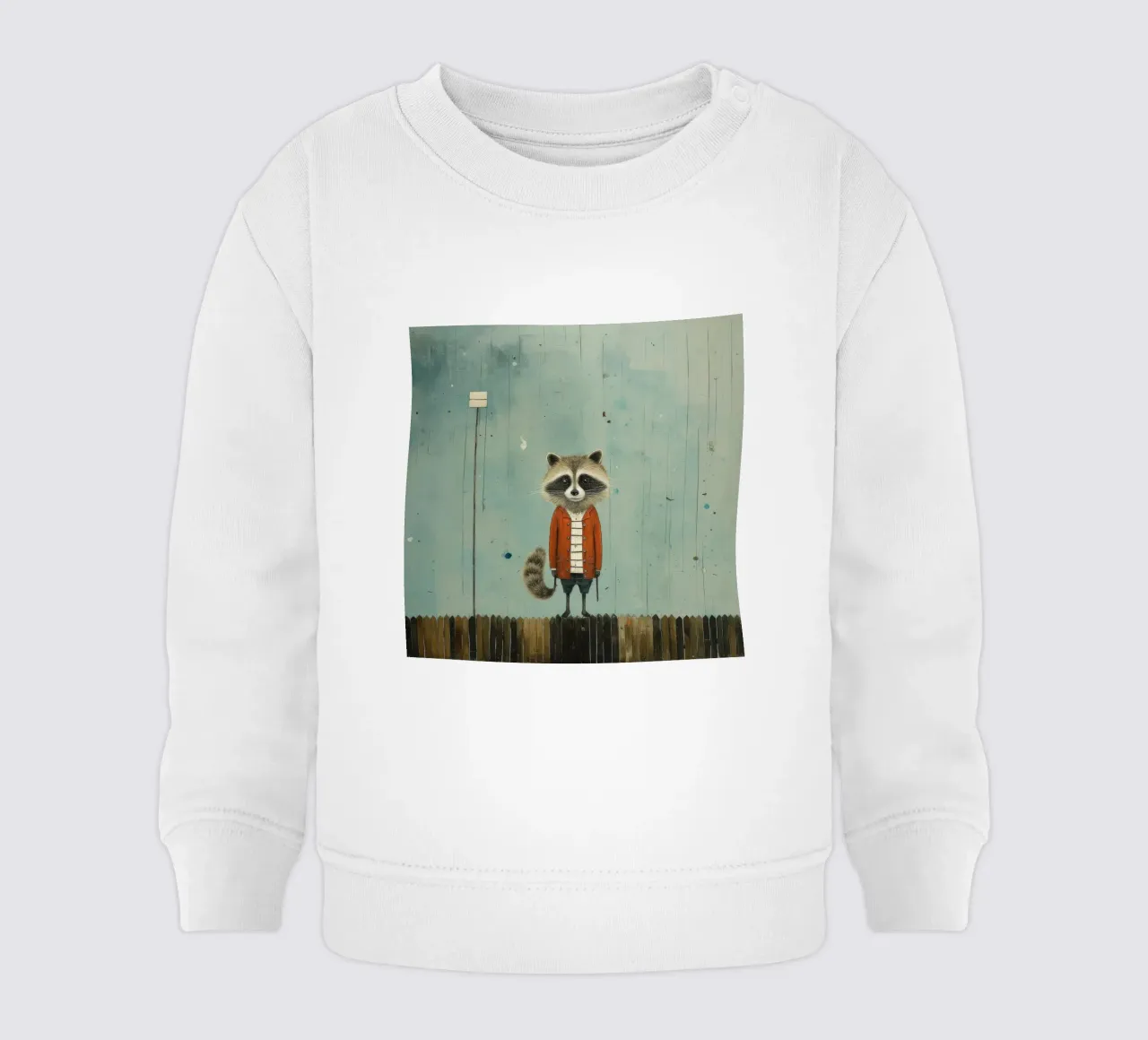 Procione minimo 1 felpa neonato da Minimal Animal Art