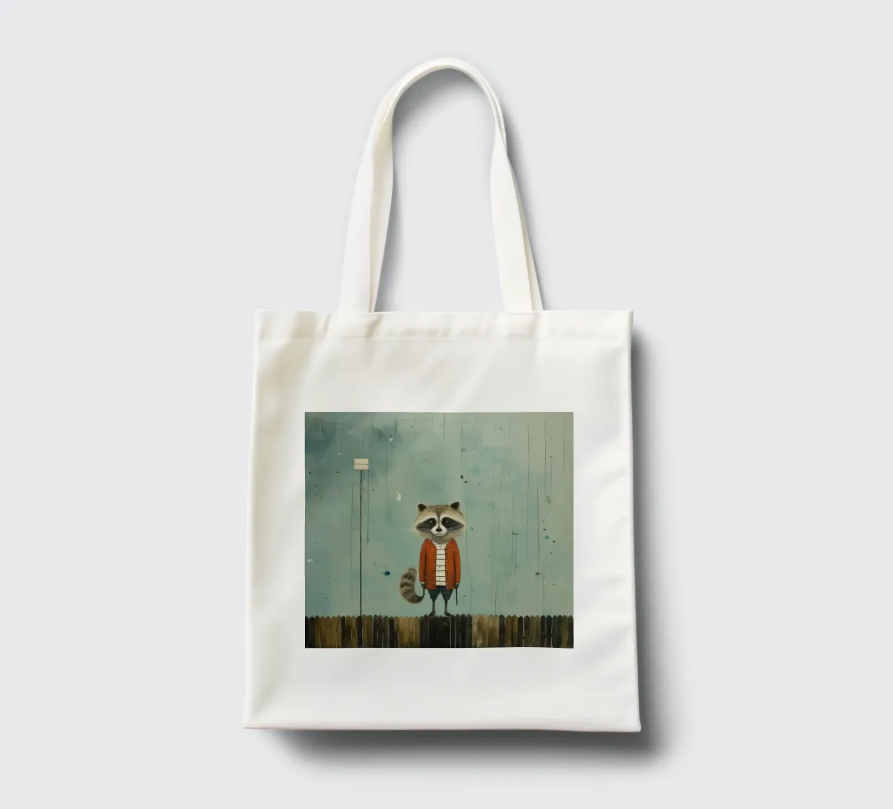 Procione minimo 1 borsa in juta da Minimal Animal Art