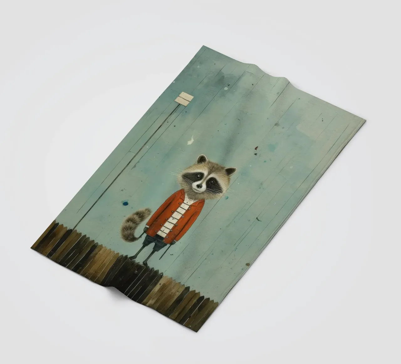 Procione minimo 1 coperta in pile da Minimal Animal Art