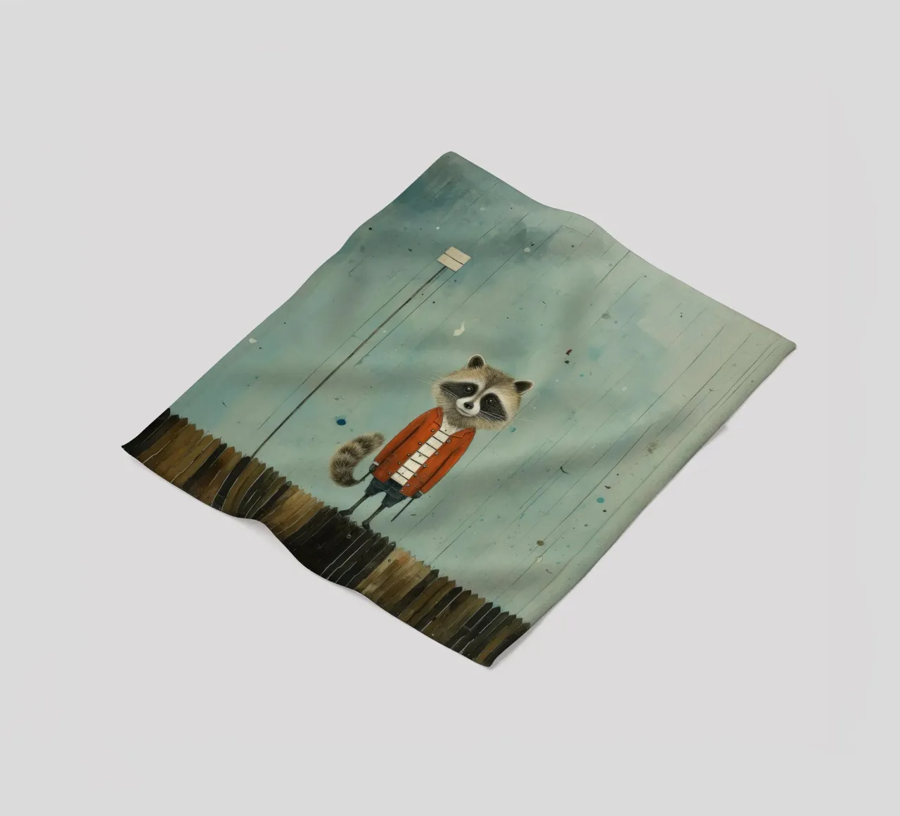 Procione minimo 1 coperta in pile da Minimal Animal Art