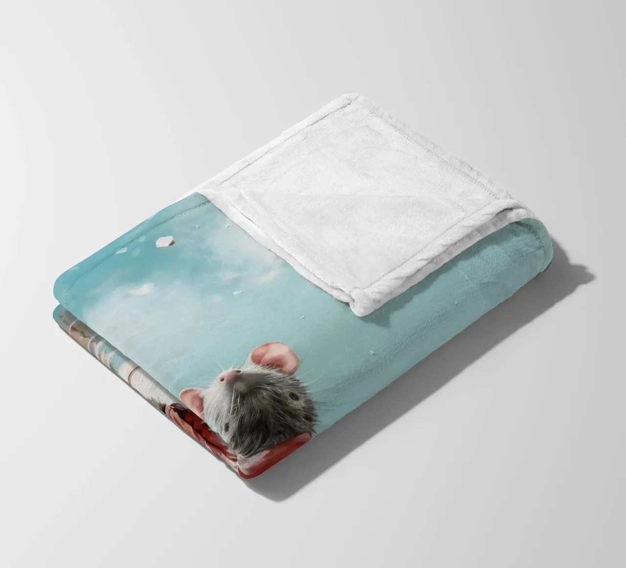 Minimal Rat Fleecedecke von Minimal Animal Art