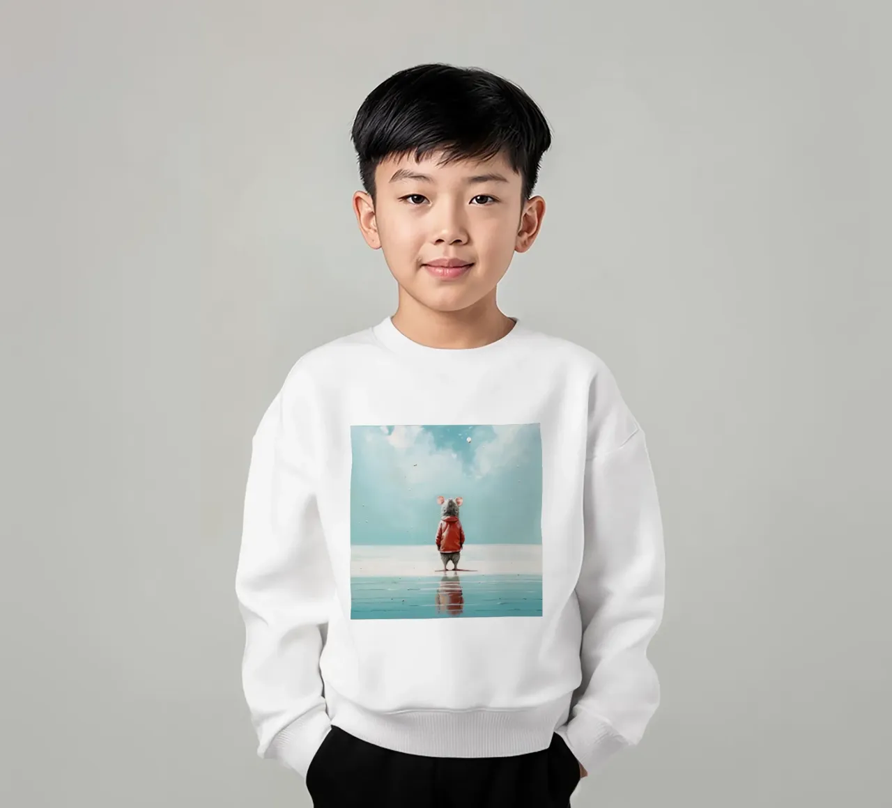 Ratto minimo 2 felpa bambino da Minimal Animal Art