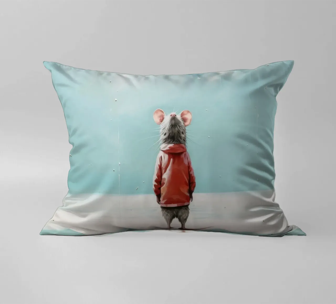 Ratto minimo 2 cuscino da Minimal Animal Art
