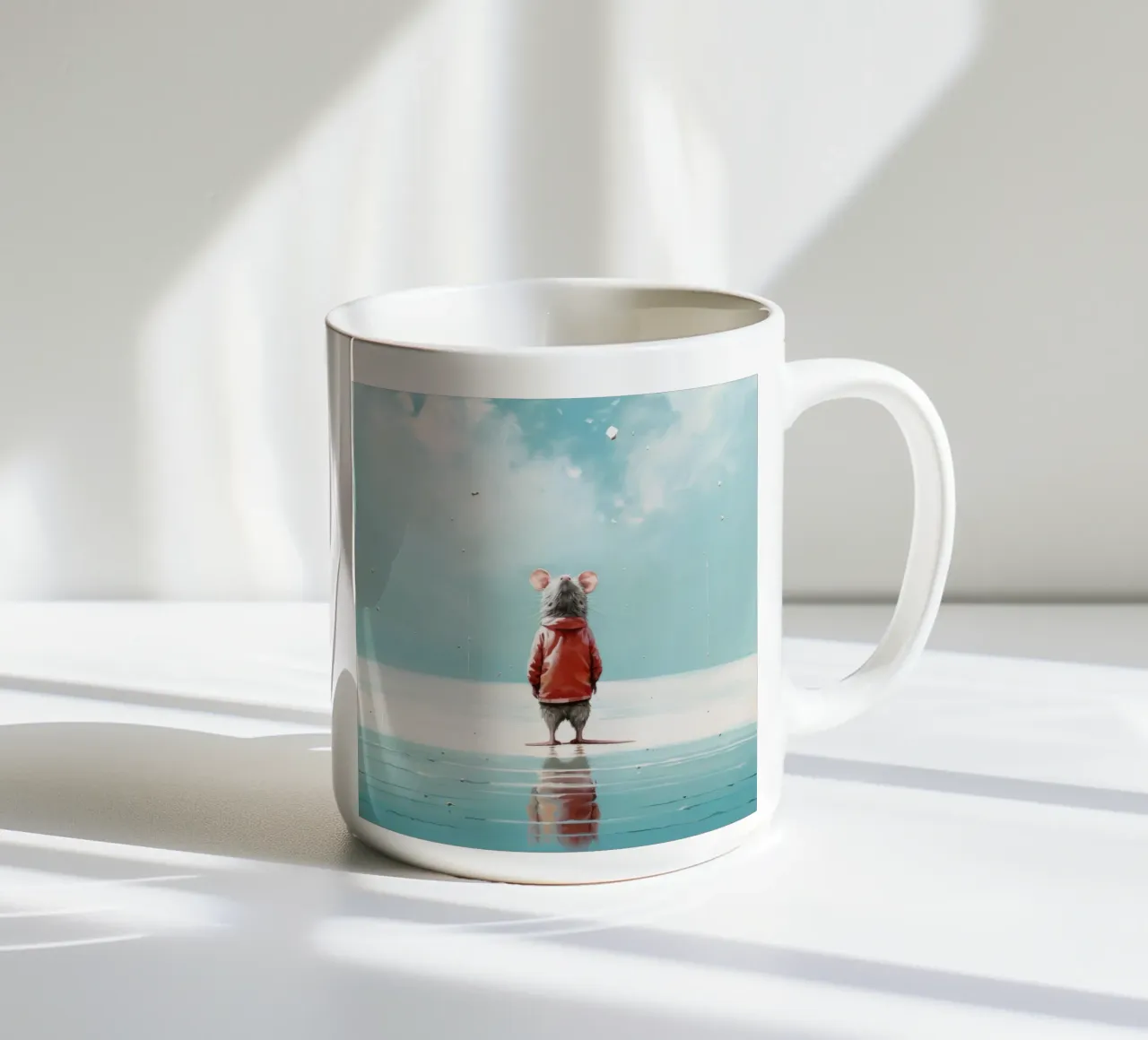 Ratto minimo 2 tazza in ceramica da Minimal Animal Art