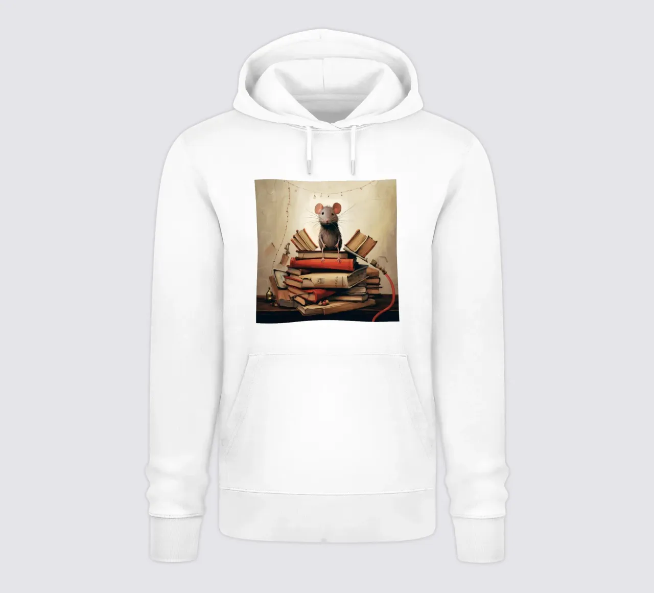 Ratto minimo 3 felpa con cappuccio da Minimal Animal Art