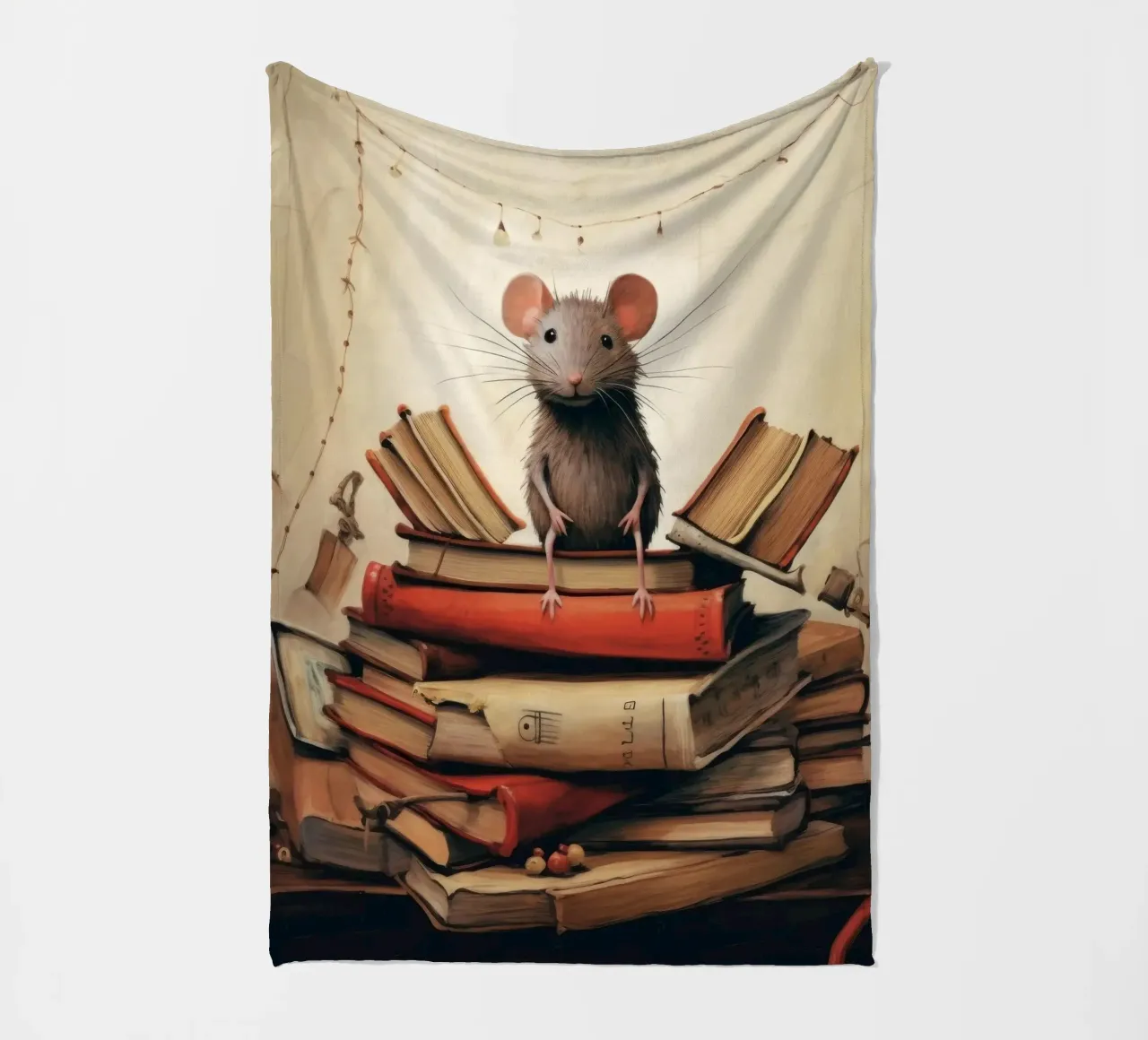 Ratto minimo 3 coperta in pile da Minimal Animal Art