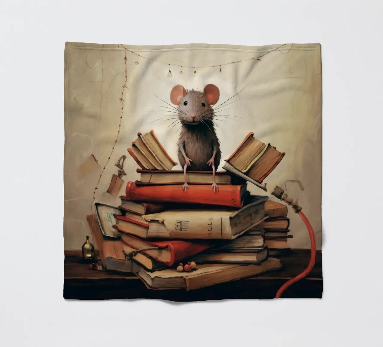 Ratto minimo 3 coperta in pile da Minimal Animal Art