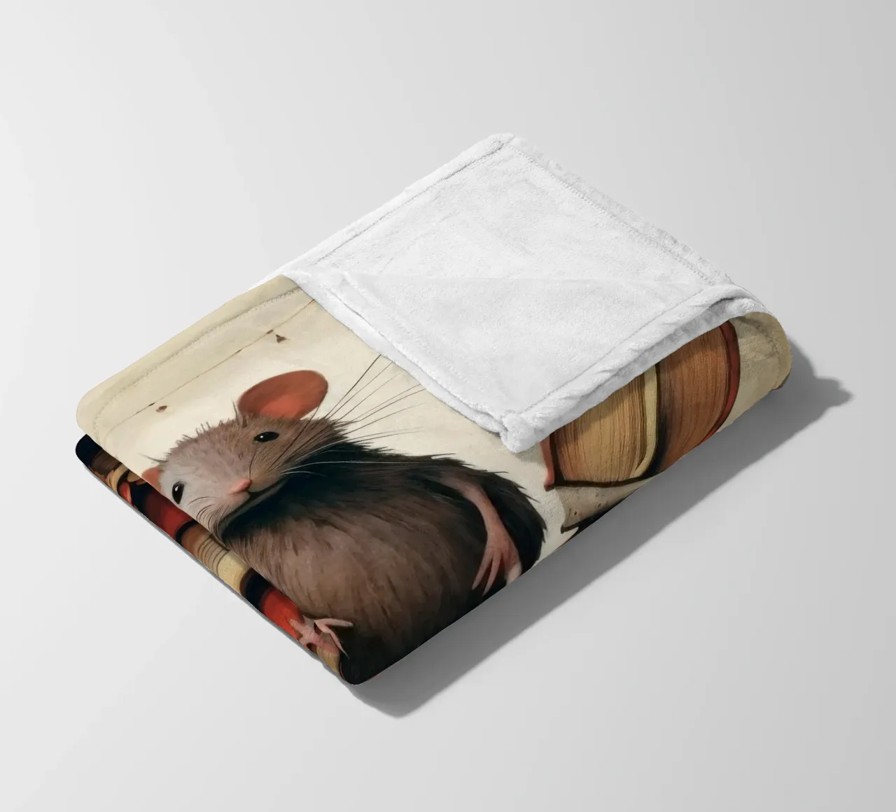 Ratto minimo 3 coperta in pile da Minimal Animal Art