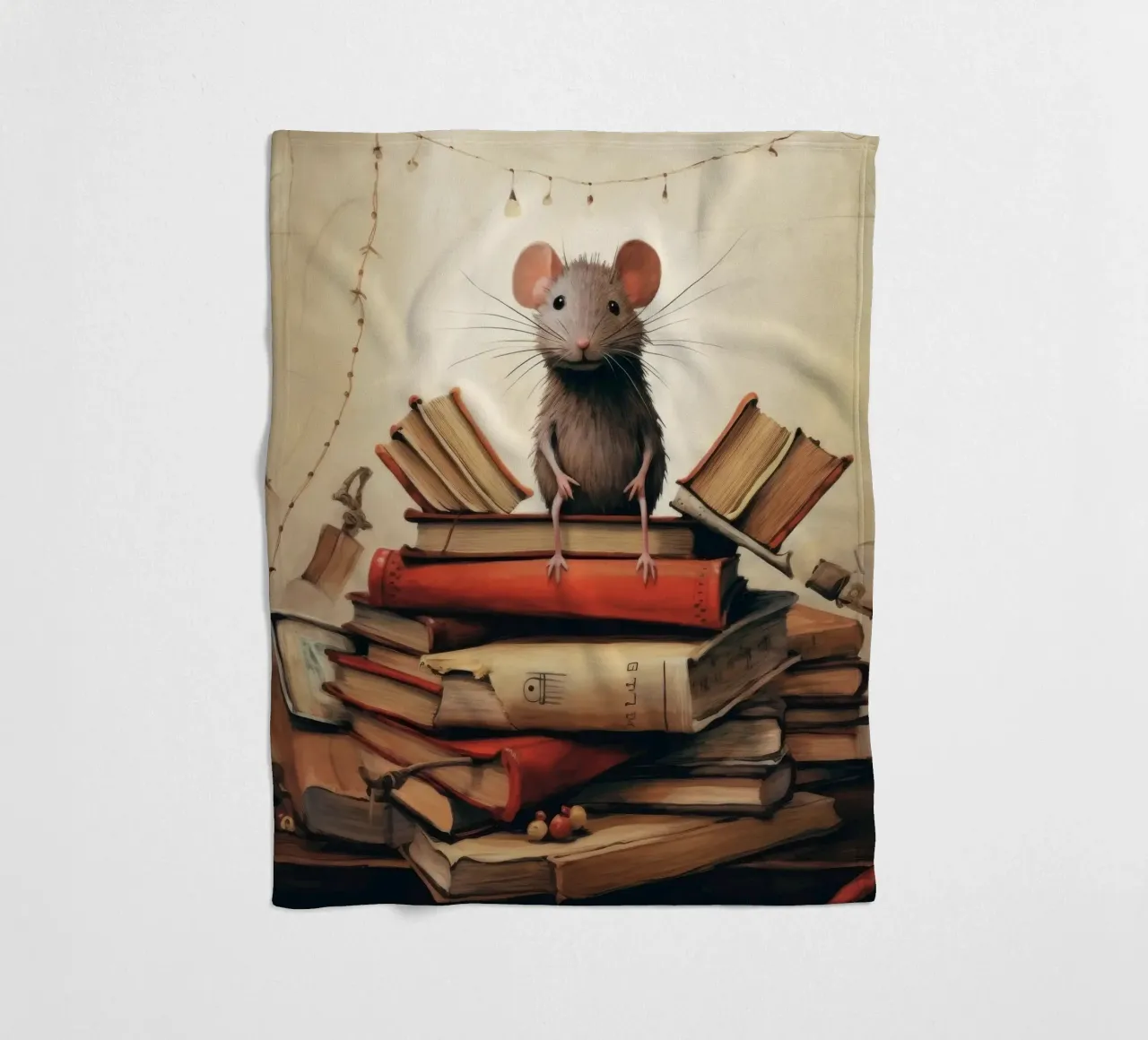 Ratto minimo 3 coperta in pile da Minimal Animal Art
