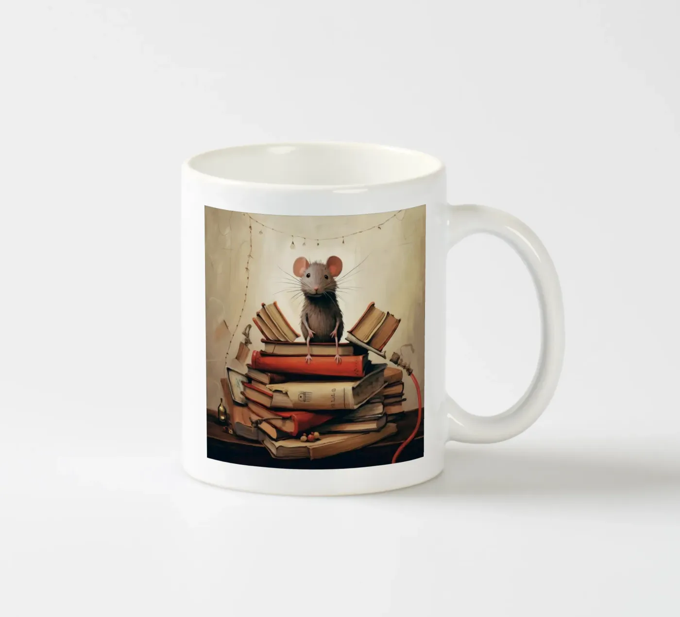 Minimal Rat Keramik Tasse von Minimal Animal Art