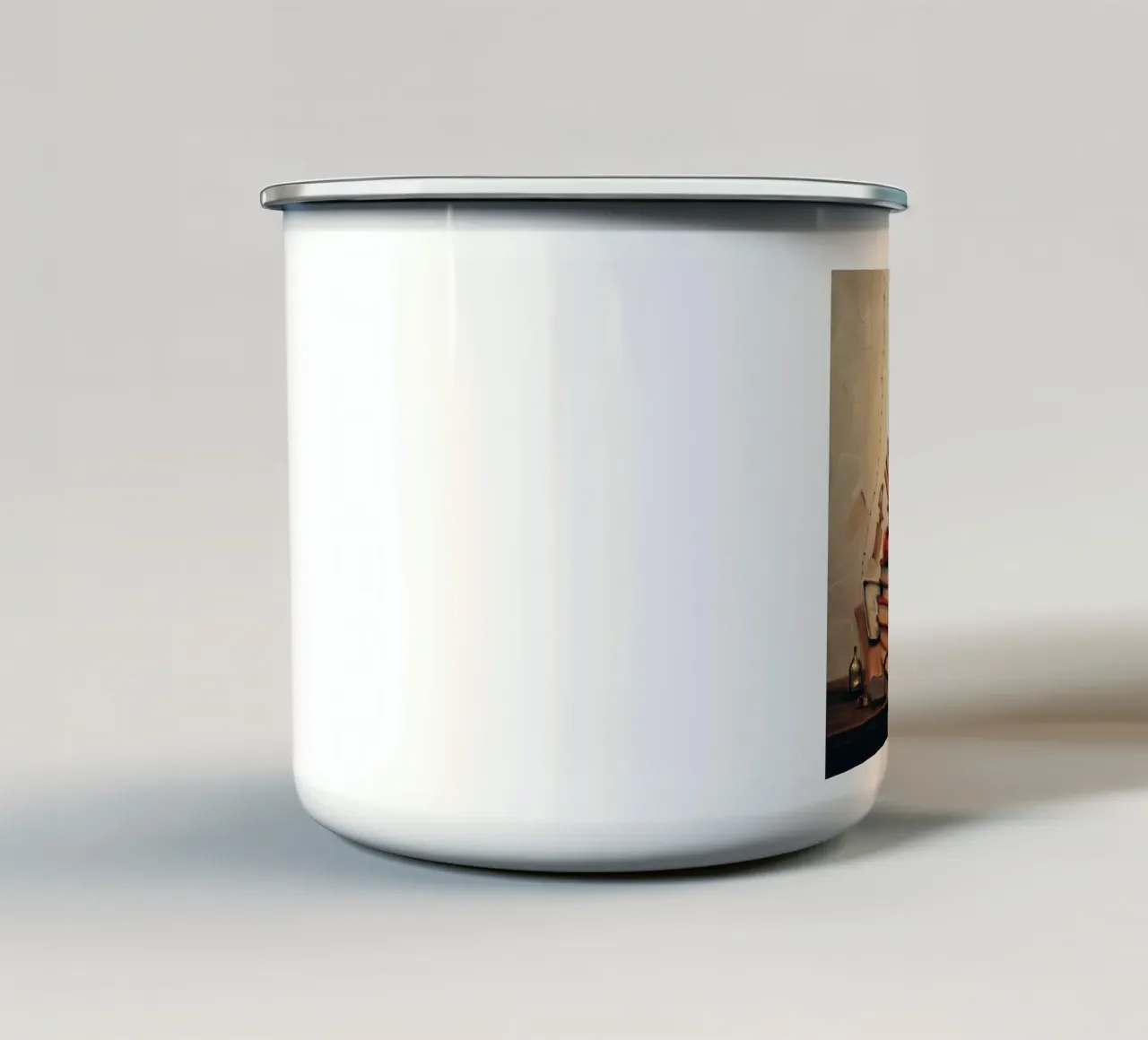 Minimal Rat 3 enamel mug by Minimal Animal Art