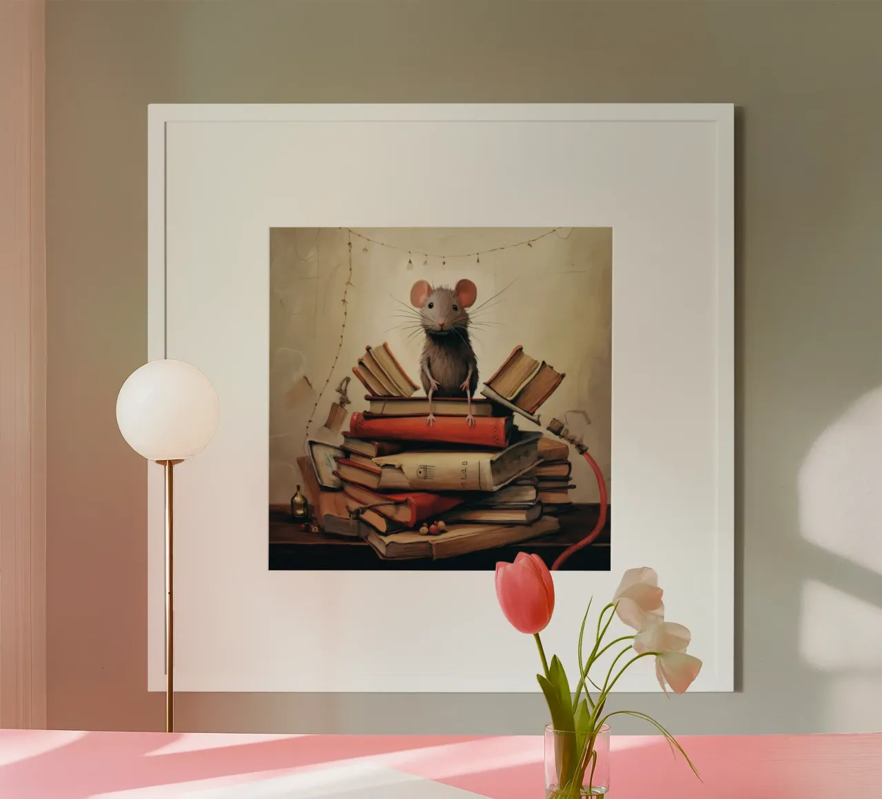 Ratto minimo 3 carta hahnemühle da Minimal Animal Art