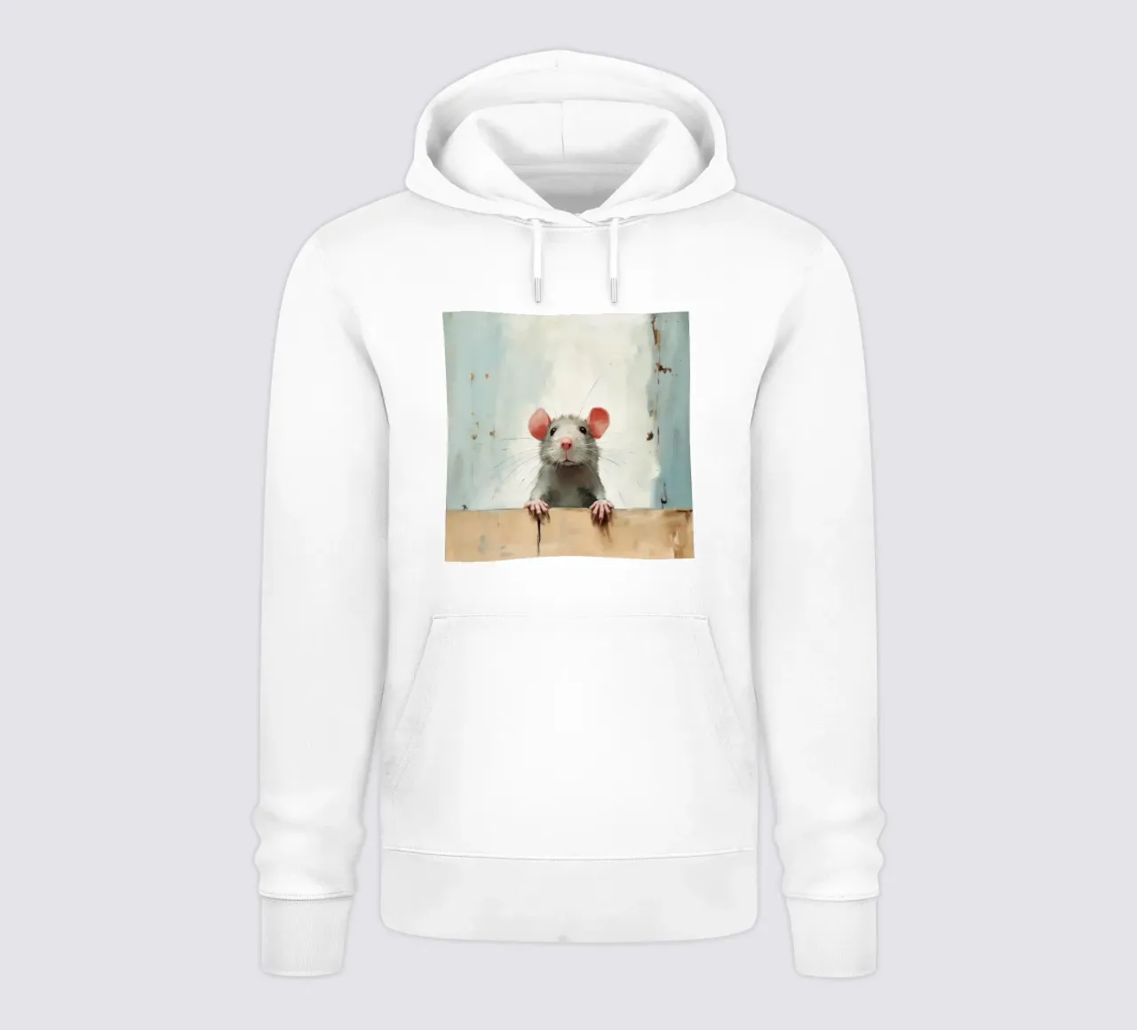 Ratto minimo 4 felpa con cappuccio da Minimal Animal Art