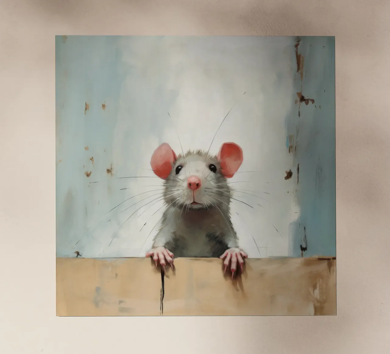 Ratto minimo 4 pellicola backlit da Minimal Animal Art