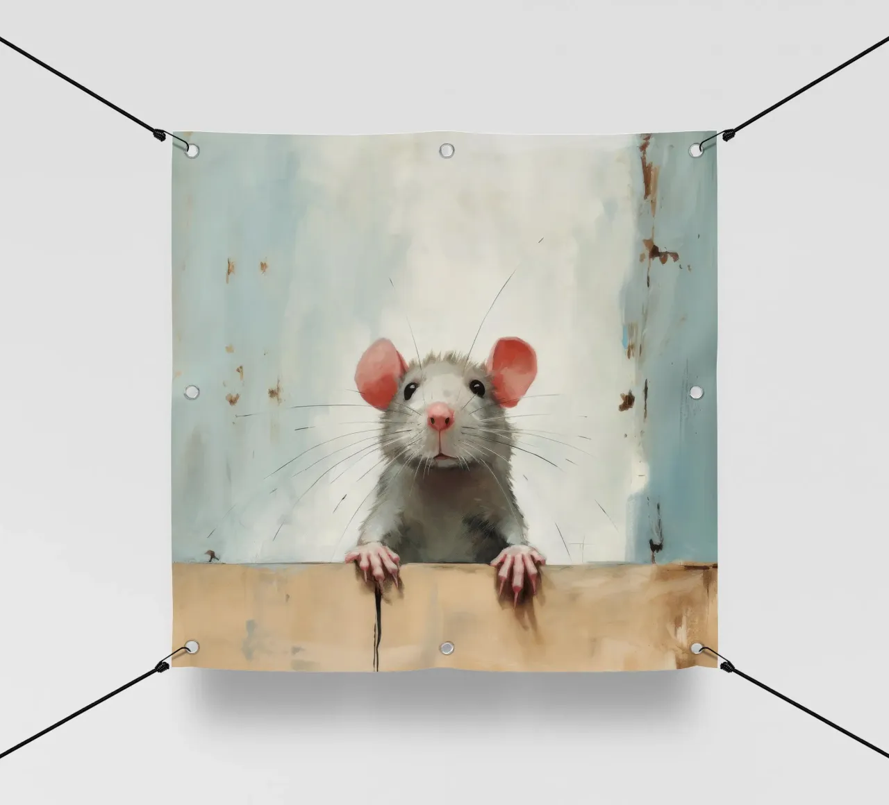 Ratto minimo 4 telo in pvc da Minimal Animal Art